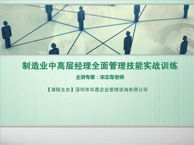 制造业中高层经理全面管理技能实战培训课件设计
